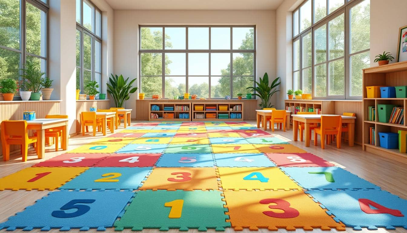 découvrez comment les tapis de motricité transforment l'espace au sol en classe flexible, favorisant le développement moteur et le bien-être des enfants.